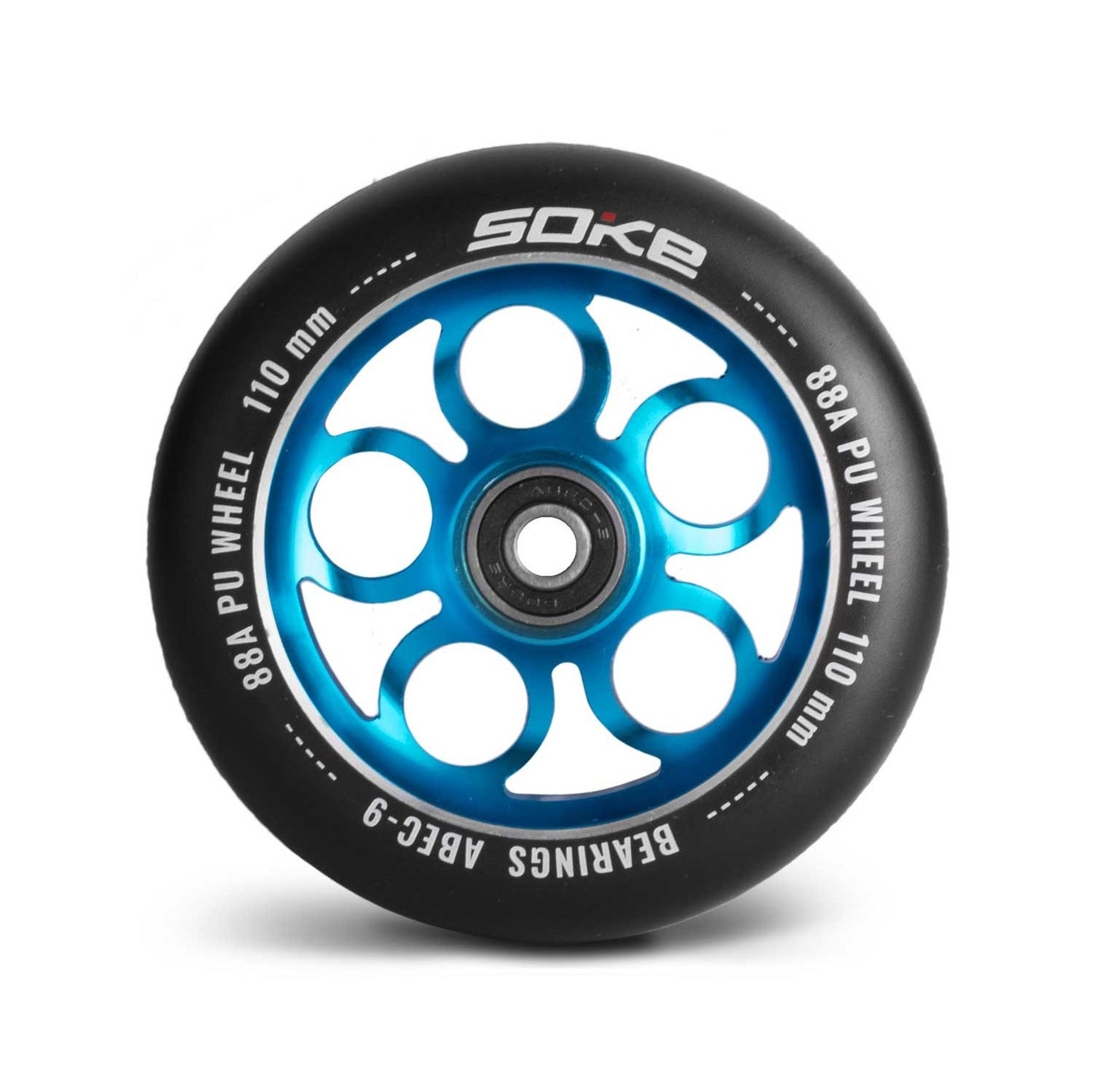 Blue 110 mm wheels for scooter, 2-pack