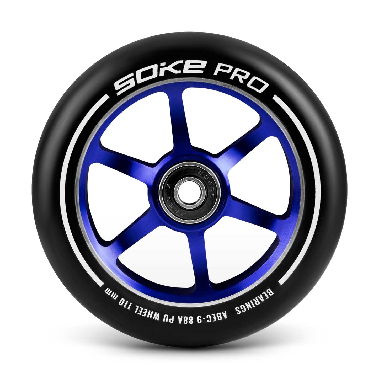 Blue 110 mm wheels for scooter, 2 pcs