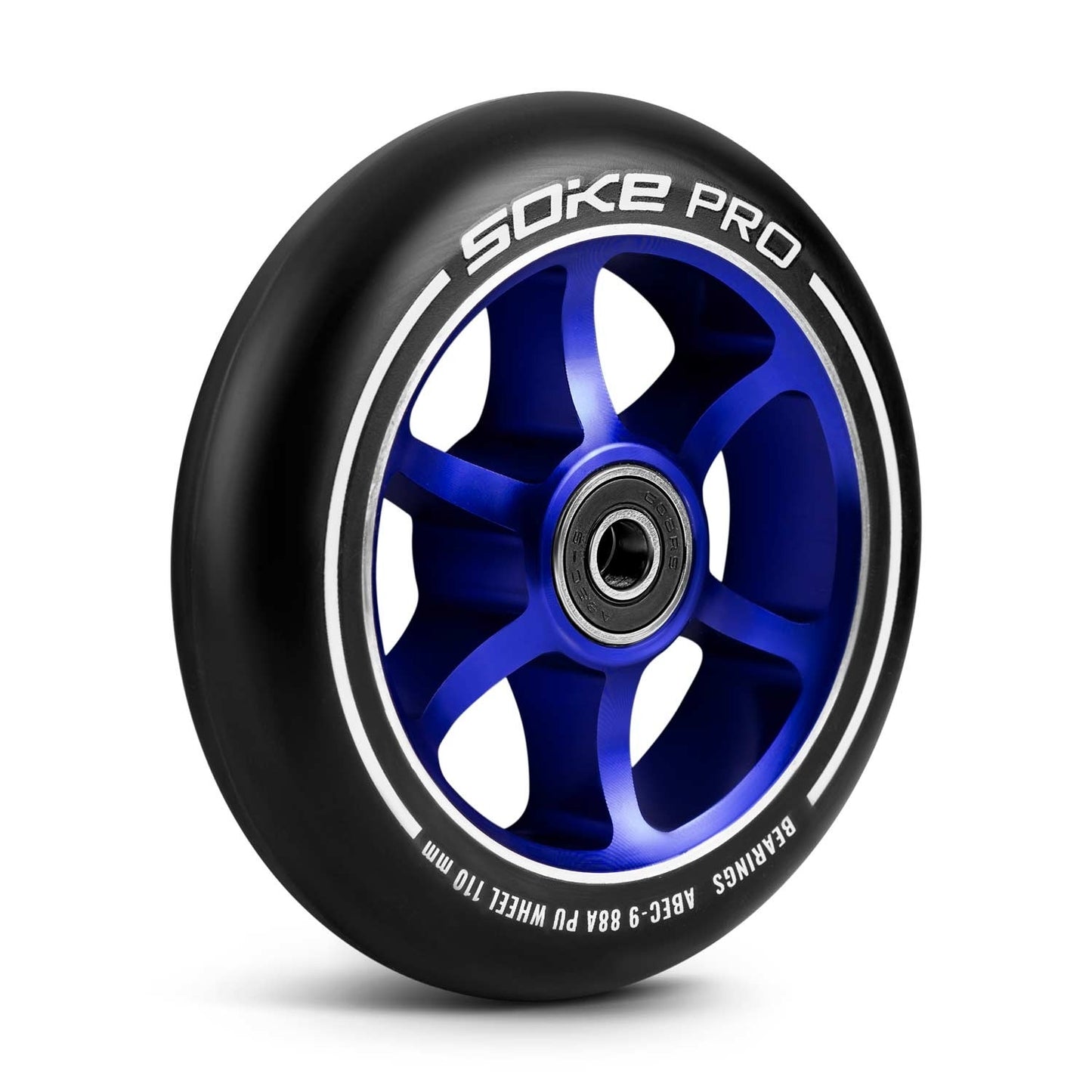 Blue 110 mm wheels for scooter, 2 pcs