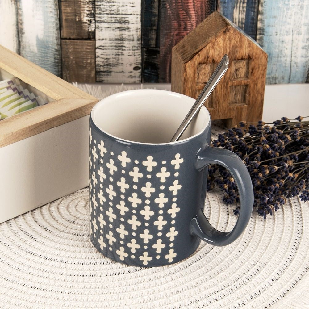 Blue Ceramic Mug - Dishwasher Safe and Microwave Safe