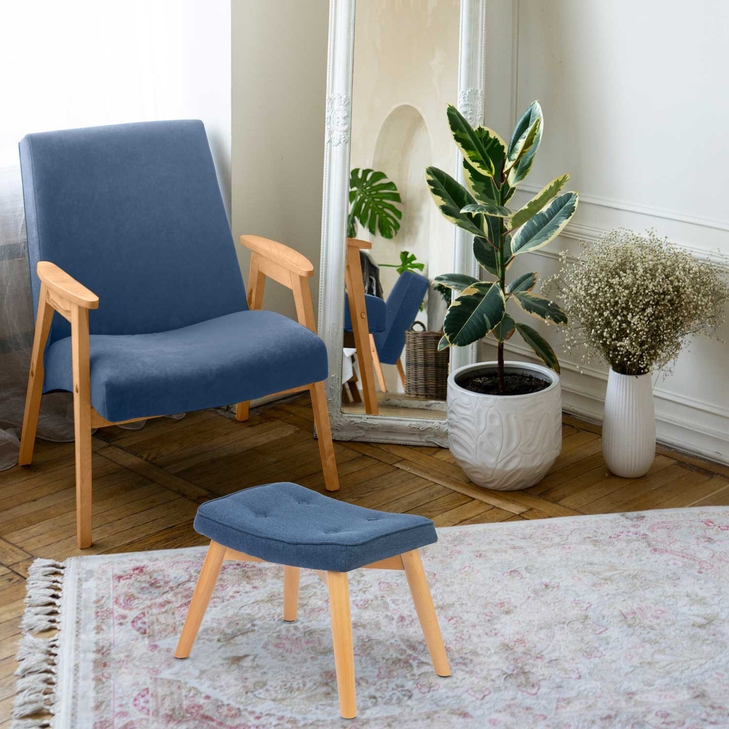 Blue Footstool for Norse Sofotel Armchair