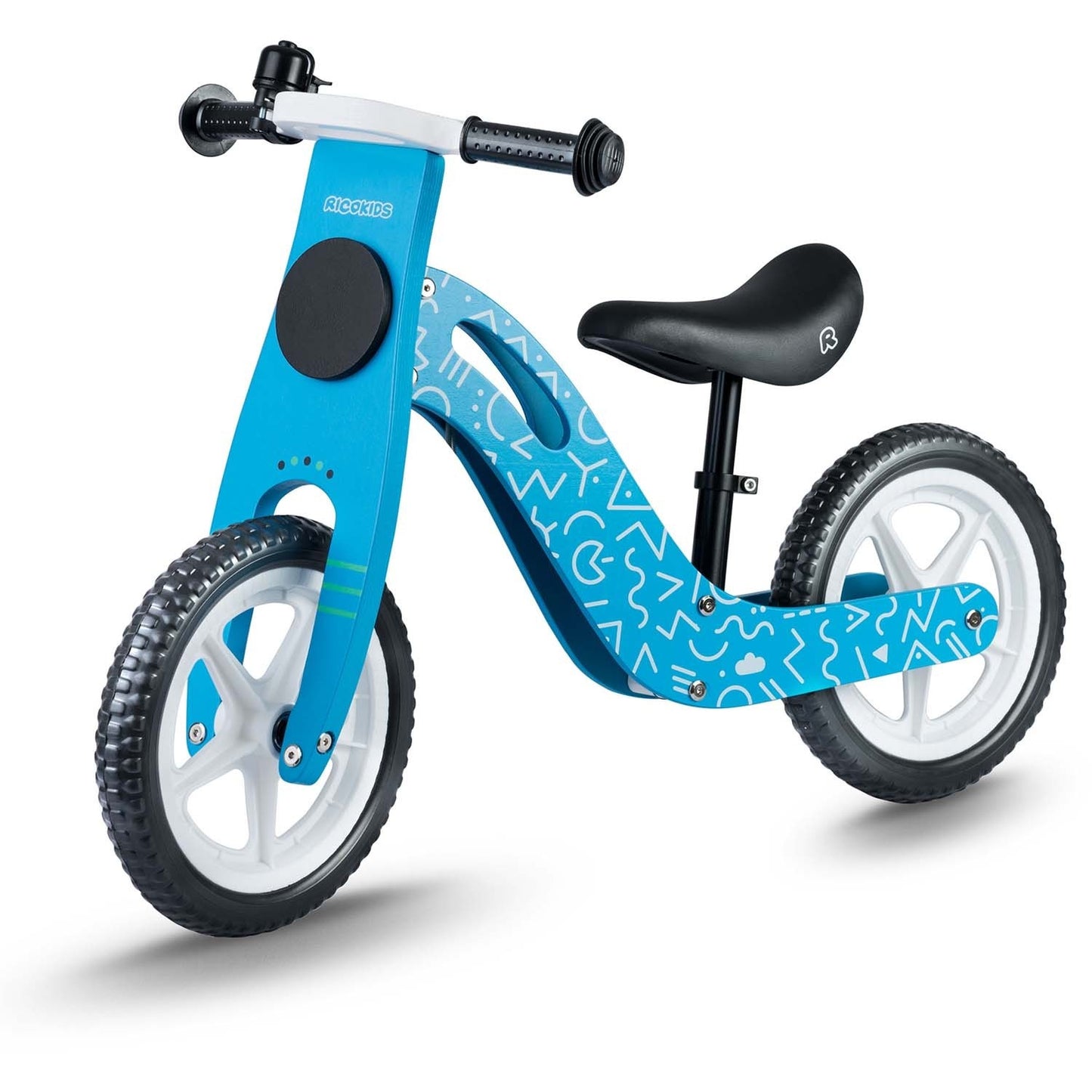 Blue Wooden balance bike Ricokids RC-613