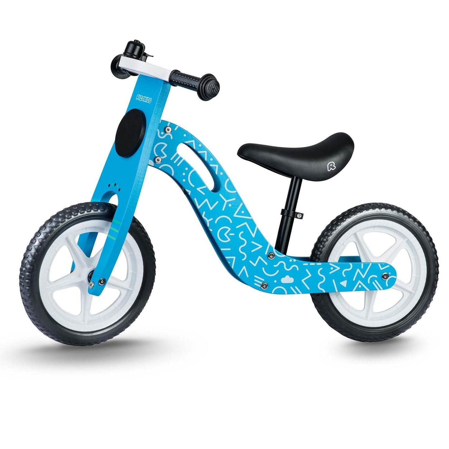 Blue Wooden balance bike Ricokids RC-613