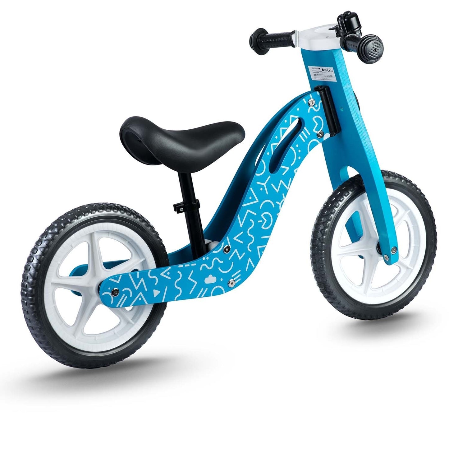 Blue Wooden balance bike Ricokids RC-613
