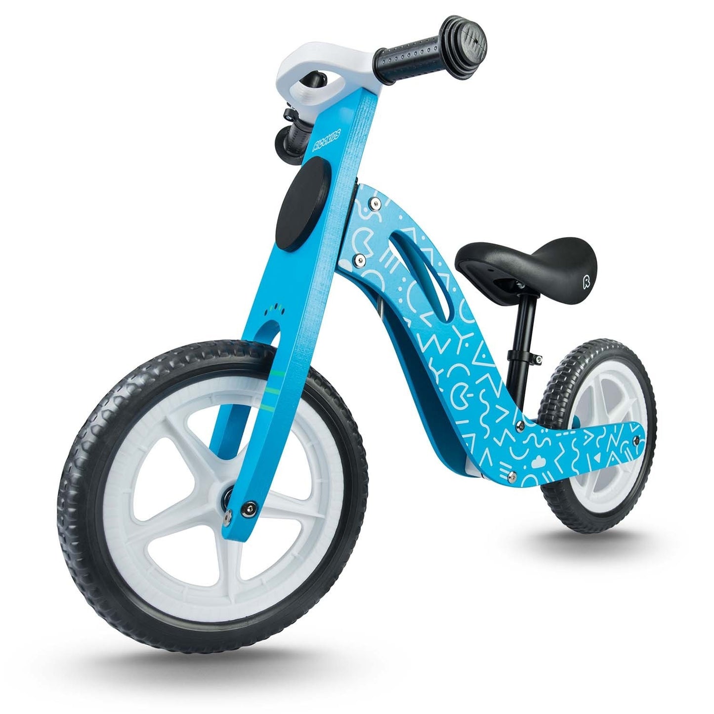 Blue Wooden balance bike Ricokids RC-613