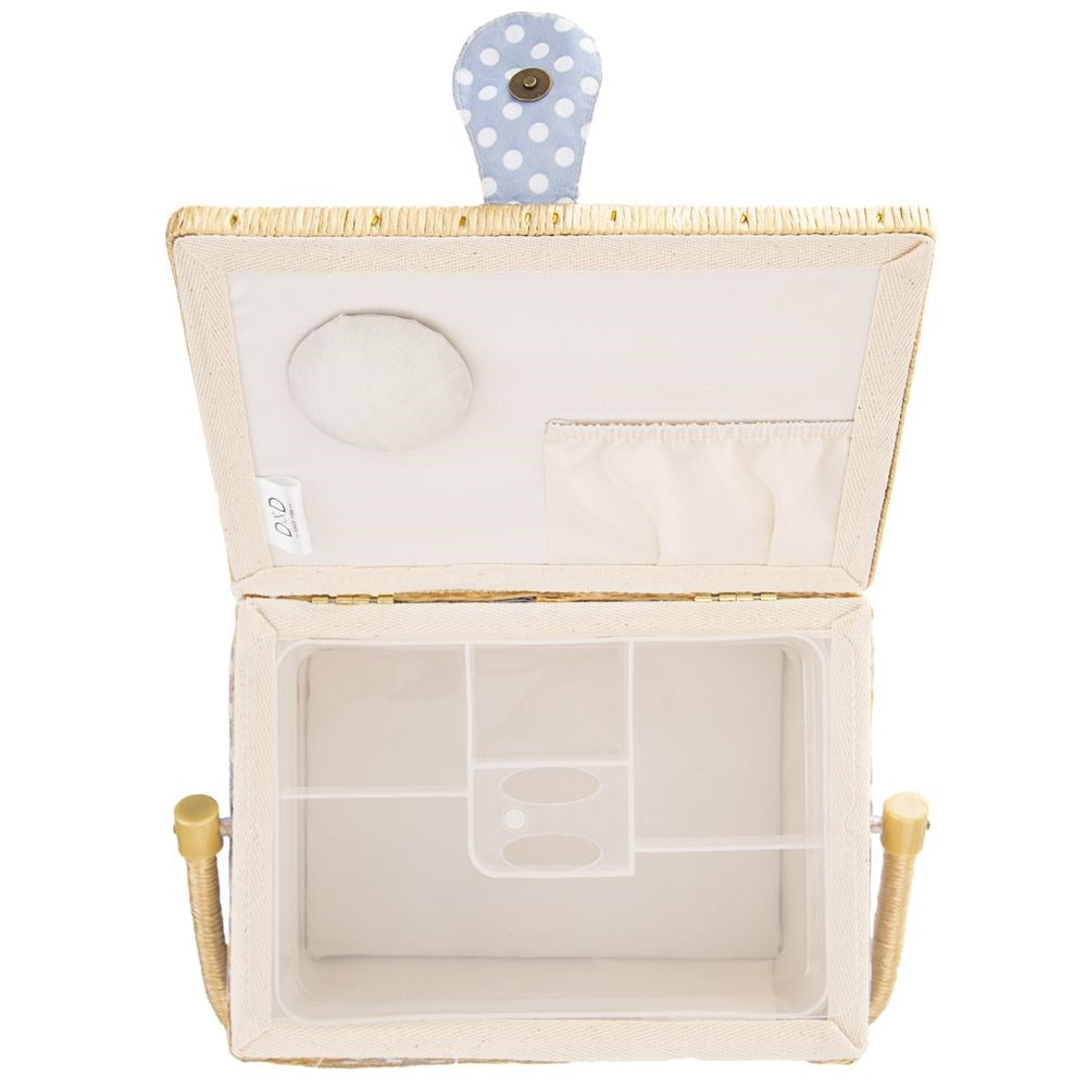 Blue polka dot sewing machine 24x18x12 cm