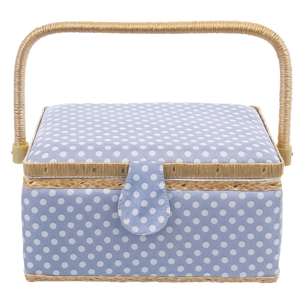 Blue polka dot sewing machine 24x18x12 cm