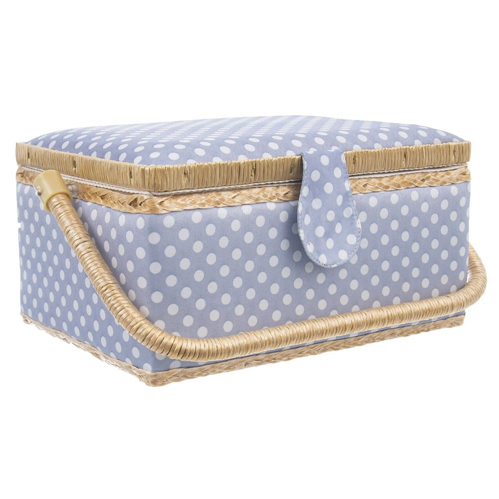 Blue polka dot sewing machine 24x18x12 cm