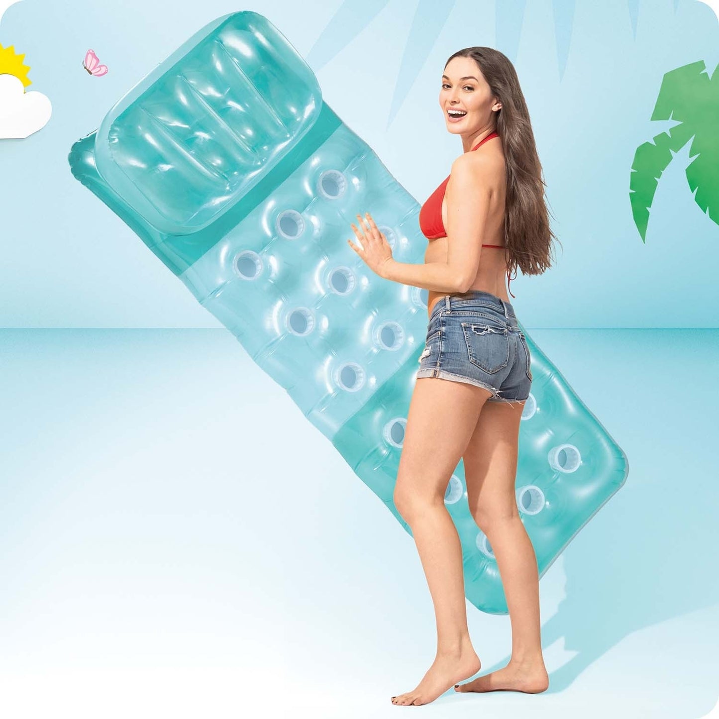 Blue swimming mattress 188 x 71 cm INTEX 58890