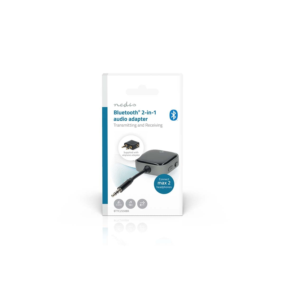 Bluetooth Audio Adapter, USB-C, Dual Pairing, 13hr Battery