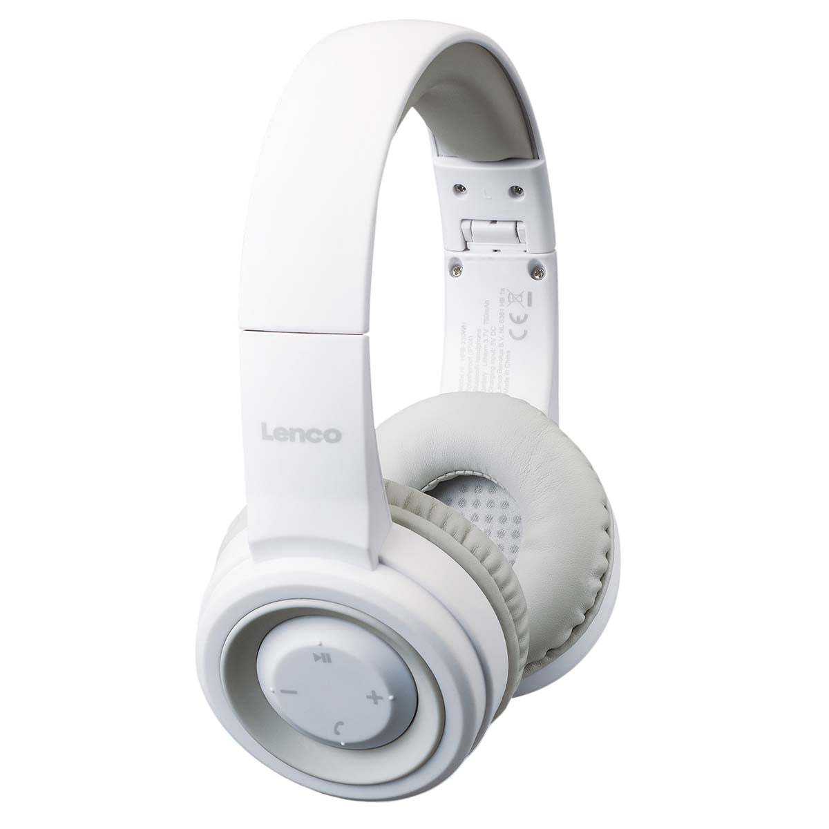 Bluetooth Headphones, Splashproof, 66-Hour Battery, White