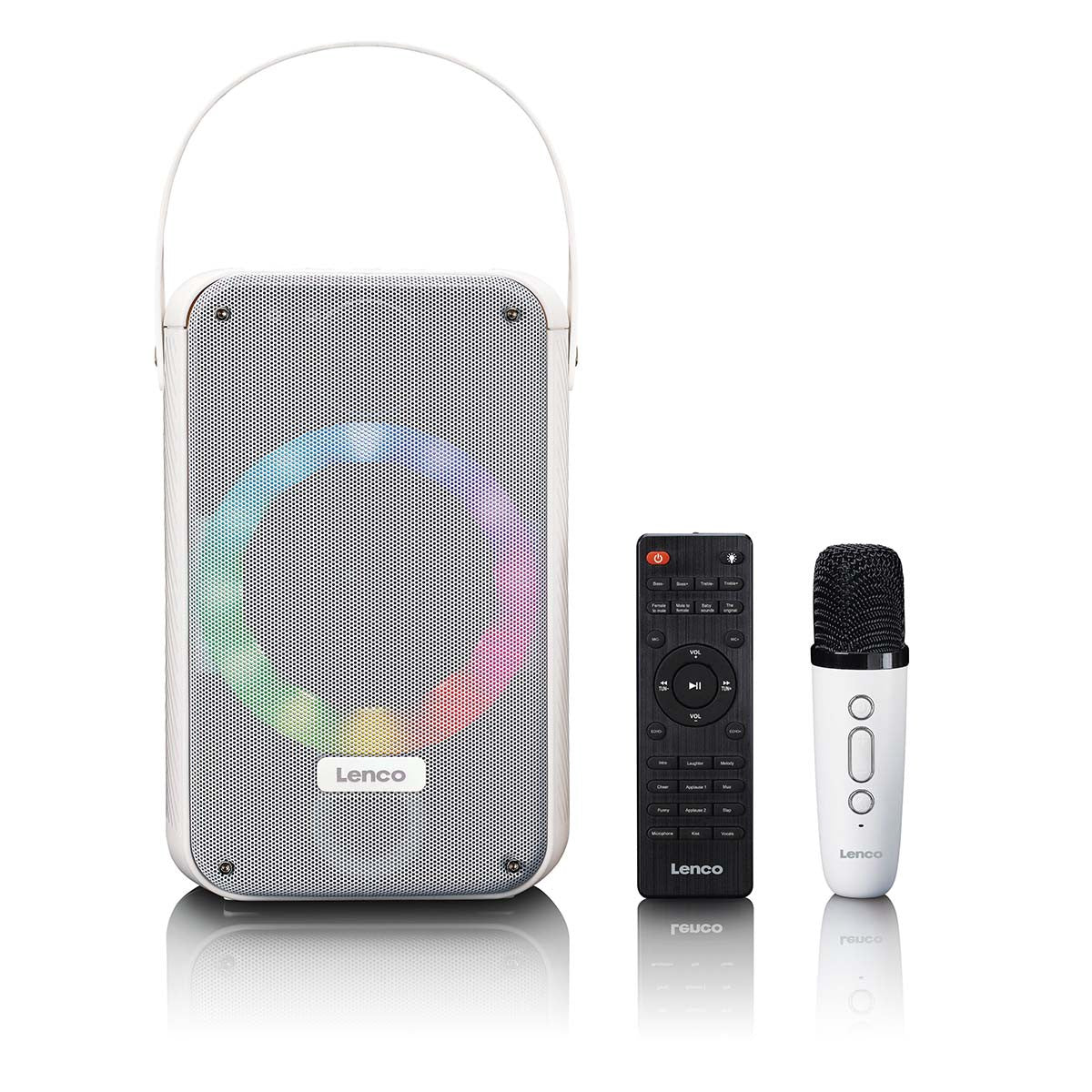 Bluetooth Karaoke System with Wireless Mic and LED Lights