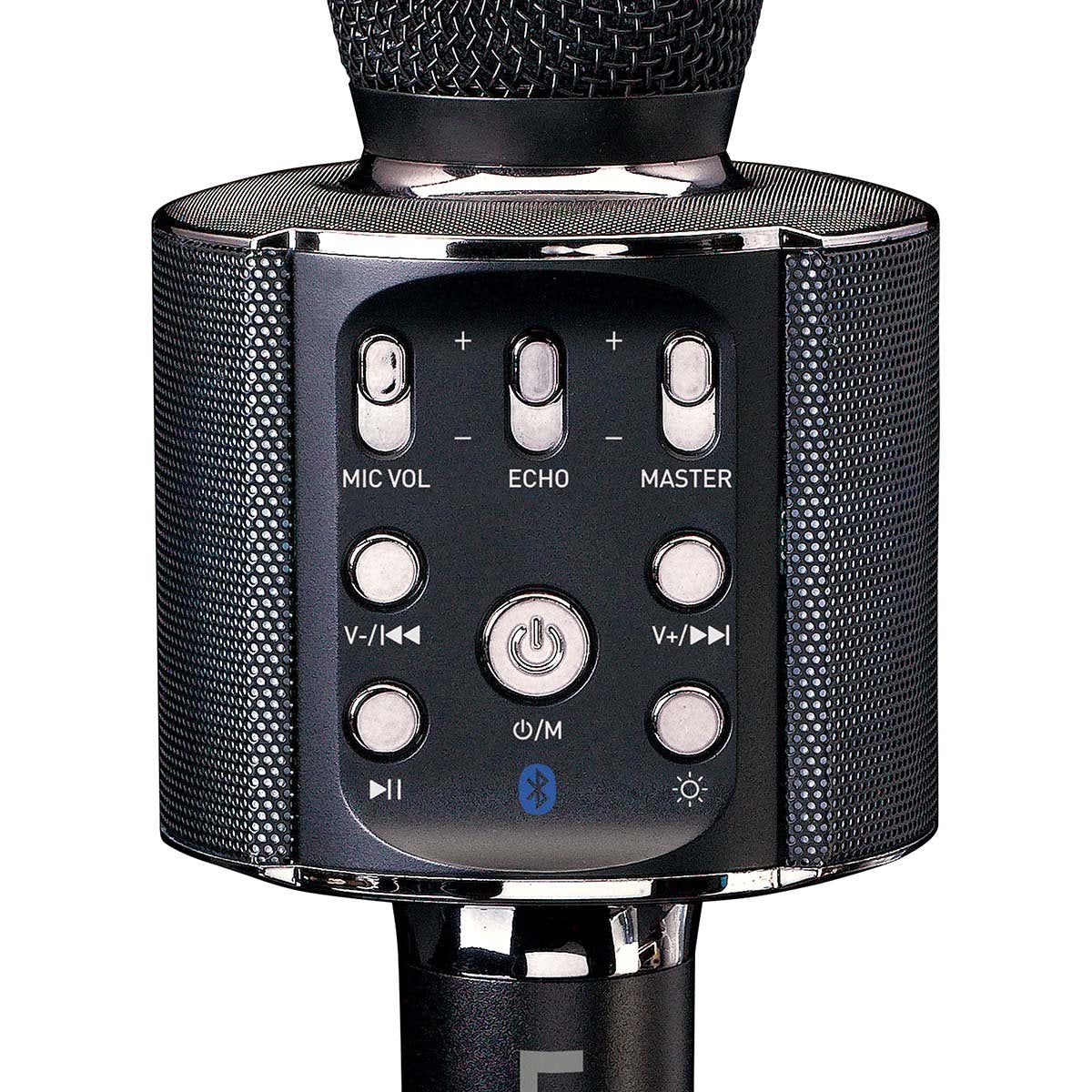 Bluetooth® Karaoke microphone with speaker & lighting Black