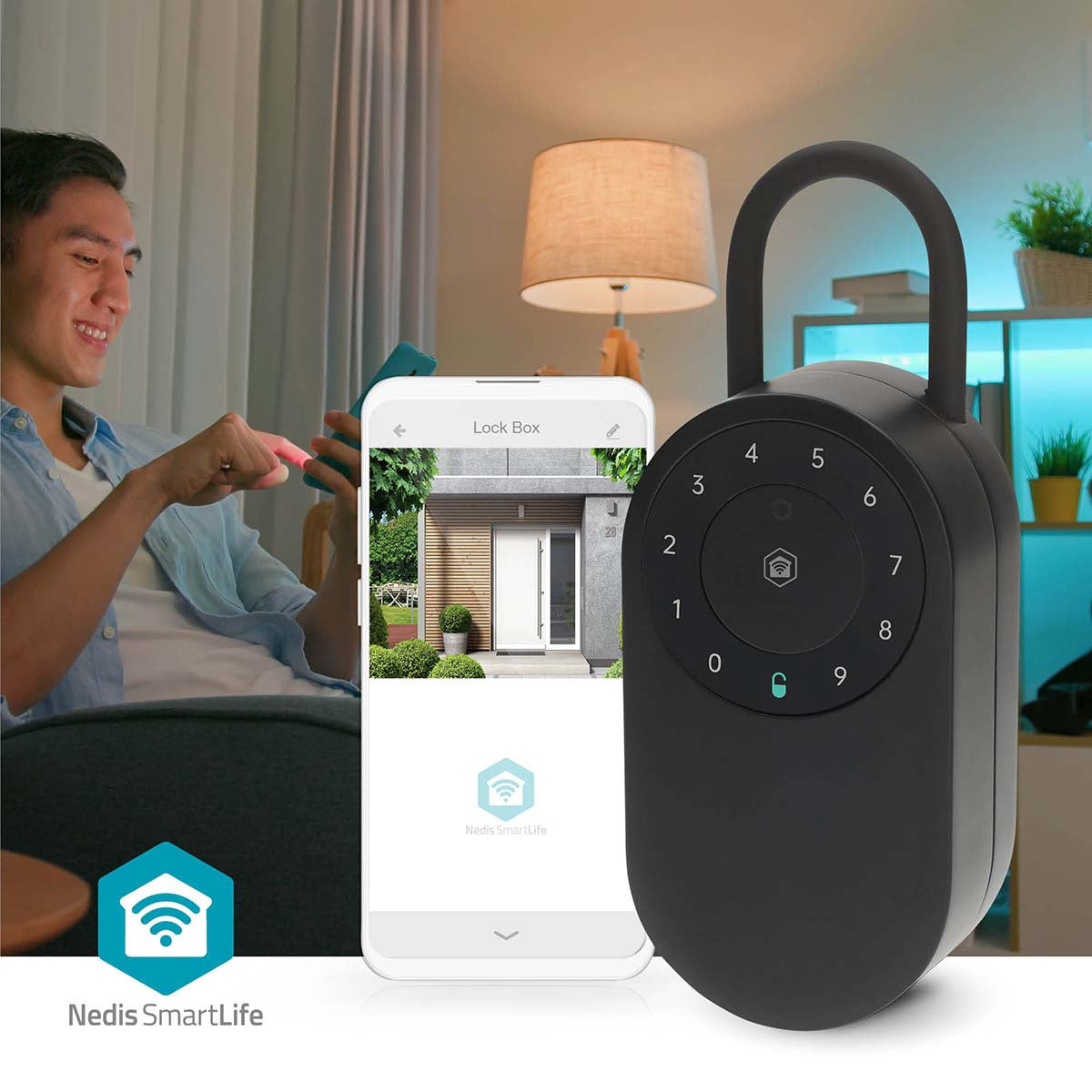 Bluetooth Key Safe, Outdoor, IP65, Black, Smart Access