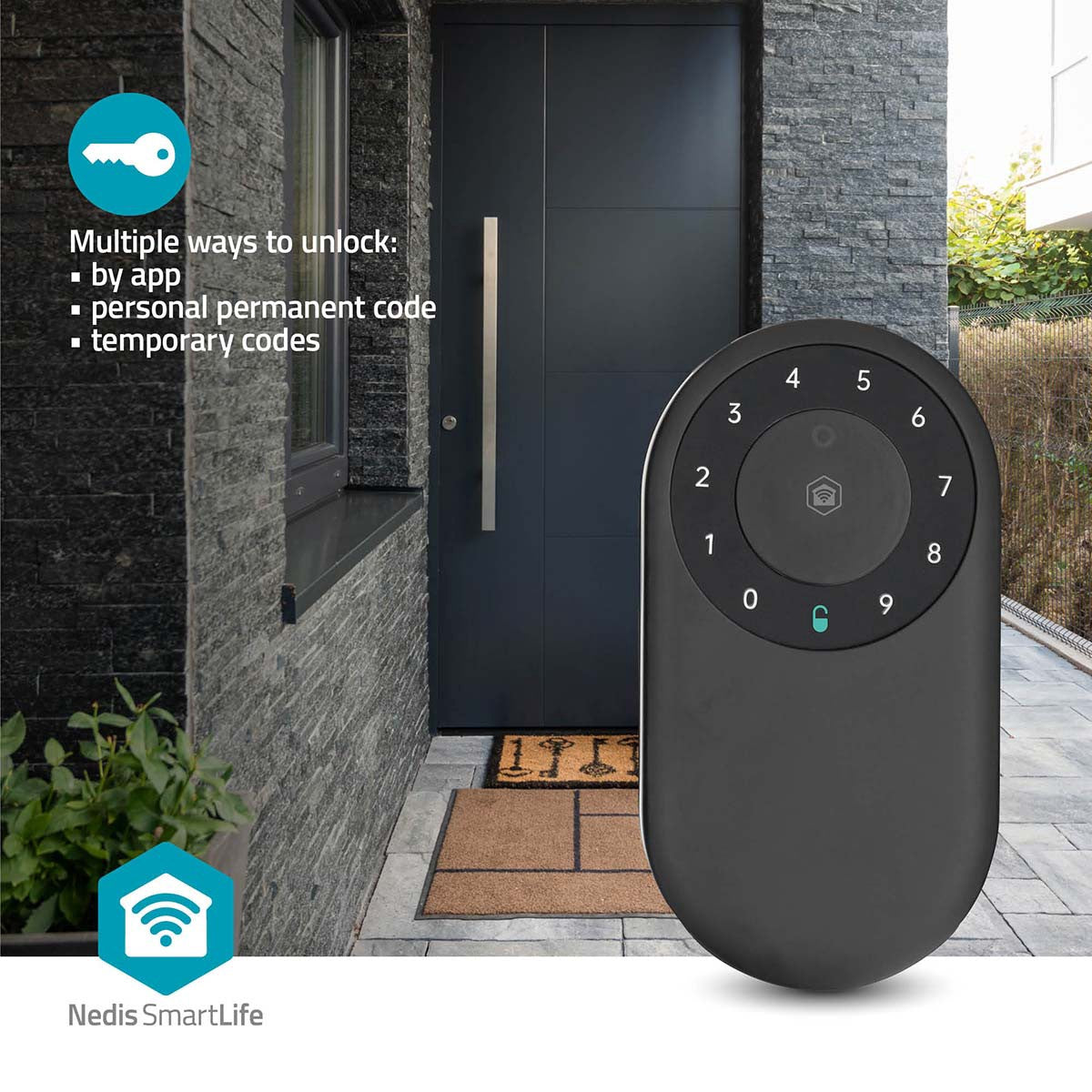 Bluetooth Key Safe, Outdoor, IP65, Black, Smart Access