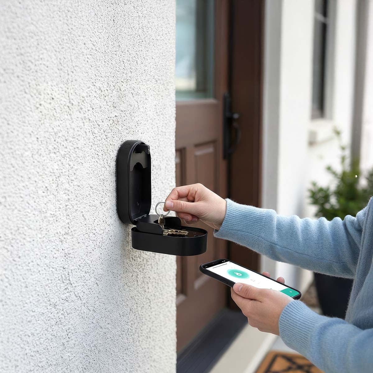 Bluetooth Key Safe, Outdoor, IP65, Black, Smart Access