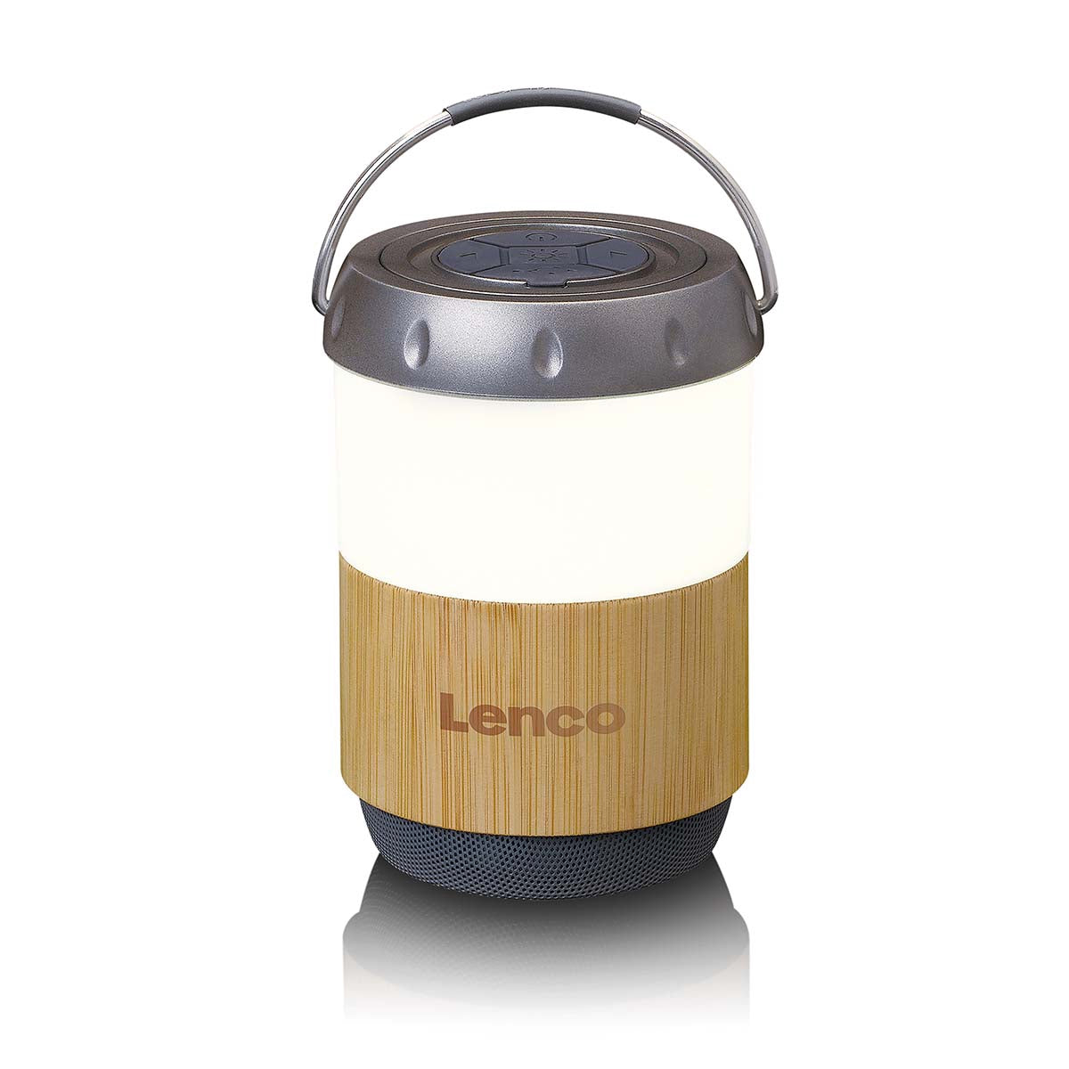 Bluetooth Lantern Speaker, Bamboo, 40-Hour Battery, IPX4