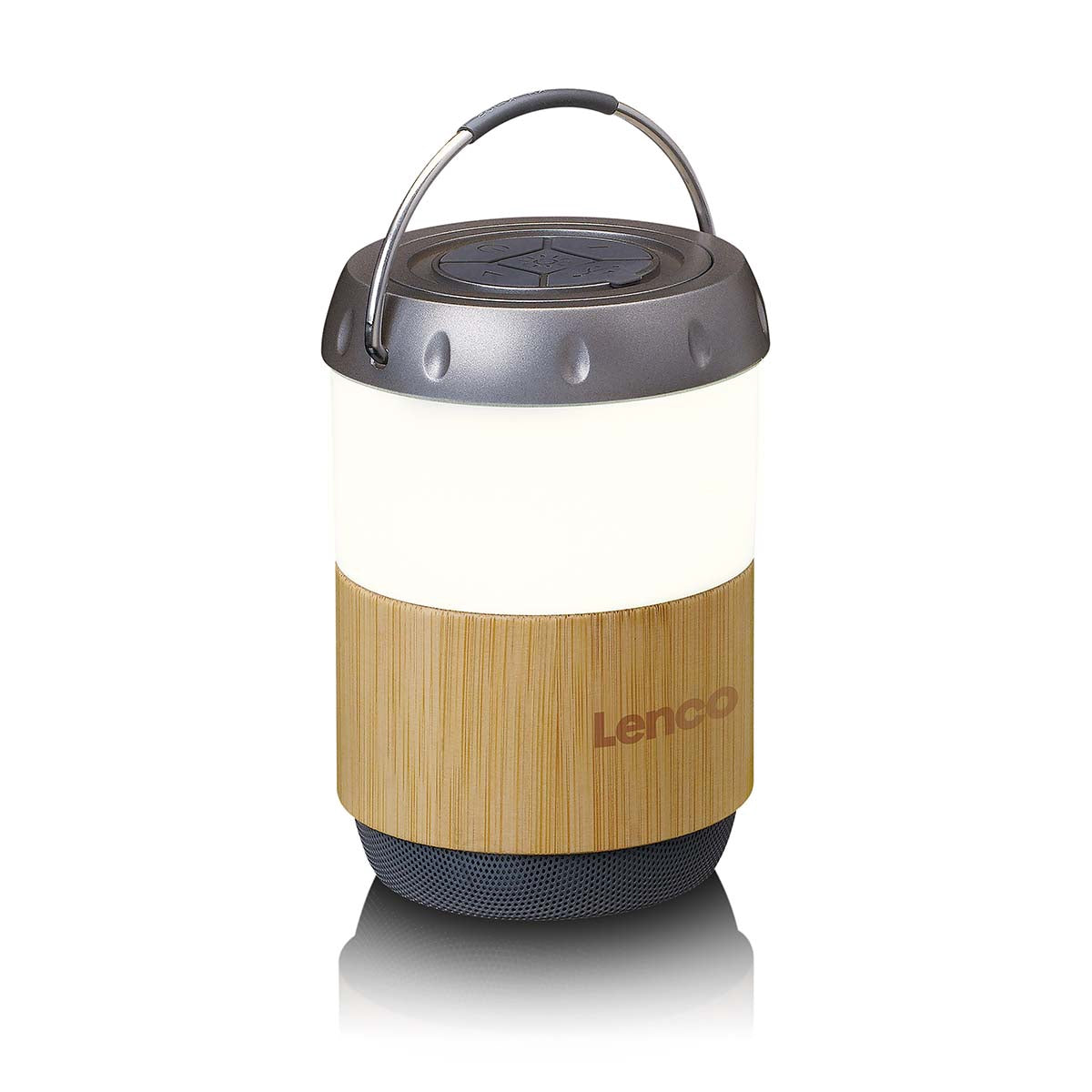 Bluetooth Lantern Speaker, Bamboo, 40-Hour Battery, IPX4