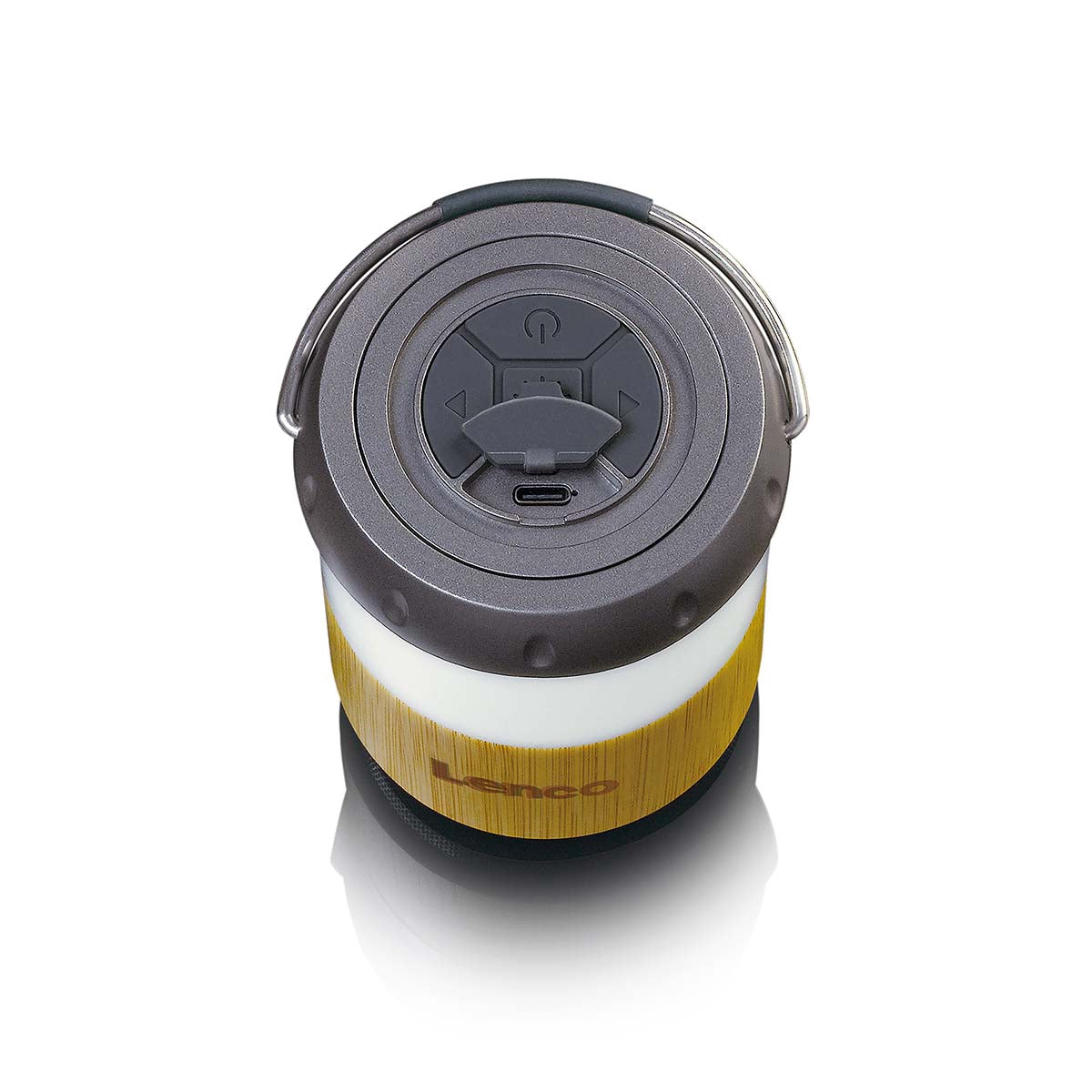 Bluetooth Lantern Speaker, Bamboo, 40-Hour Battery, IPX4