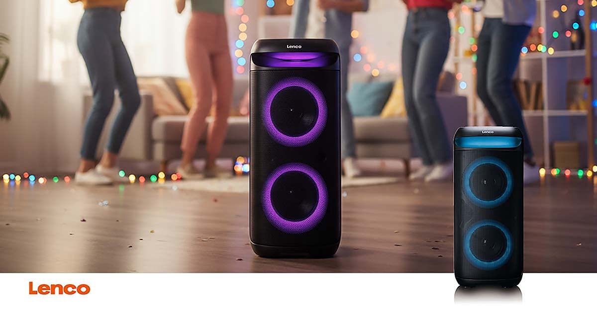 Bluetooth Party Speaker, LED Lights, 100W, TWS Pairing