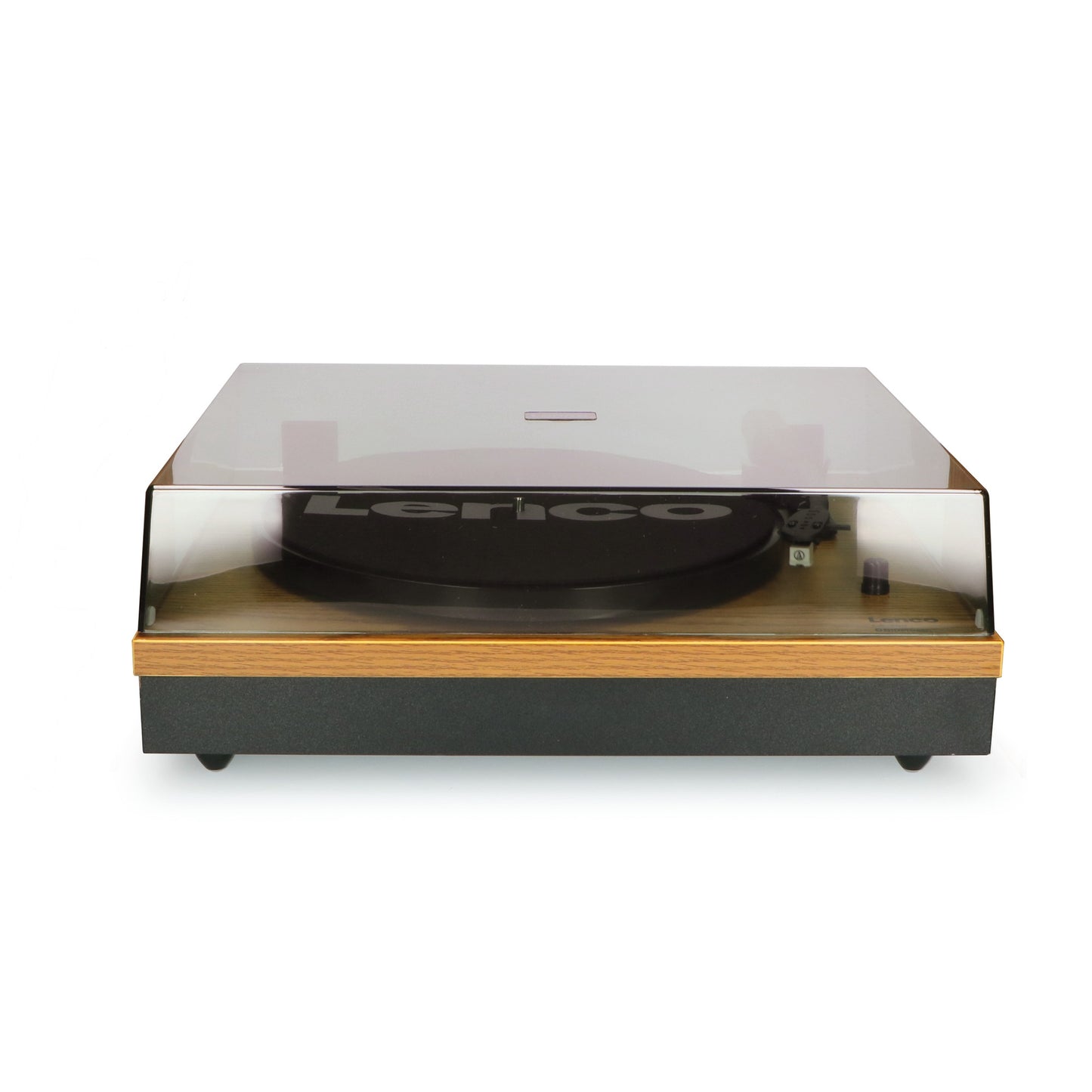 Bluetooth Record Player with Dual Wood Speakers, Auto-Stop