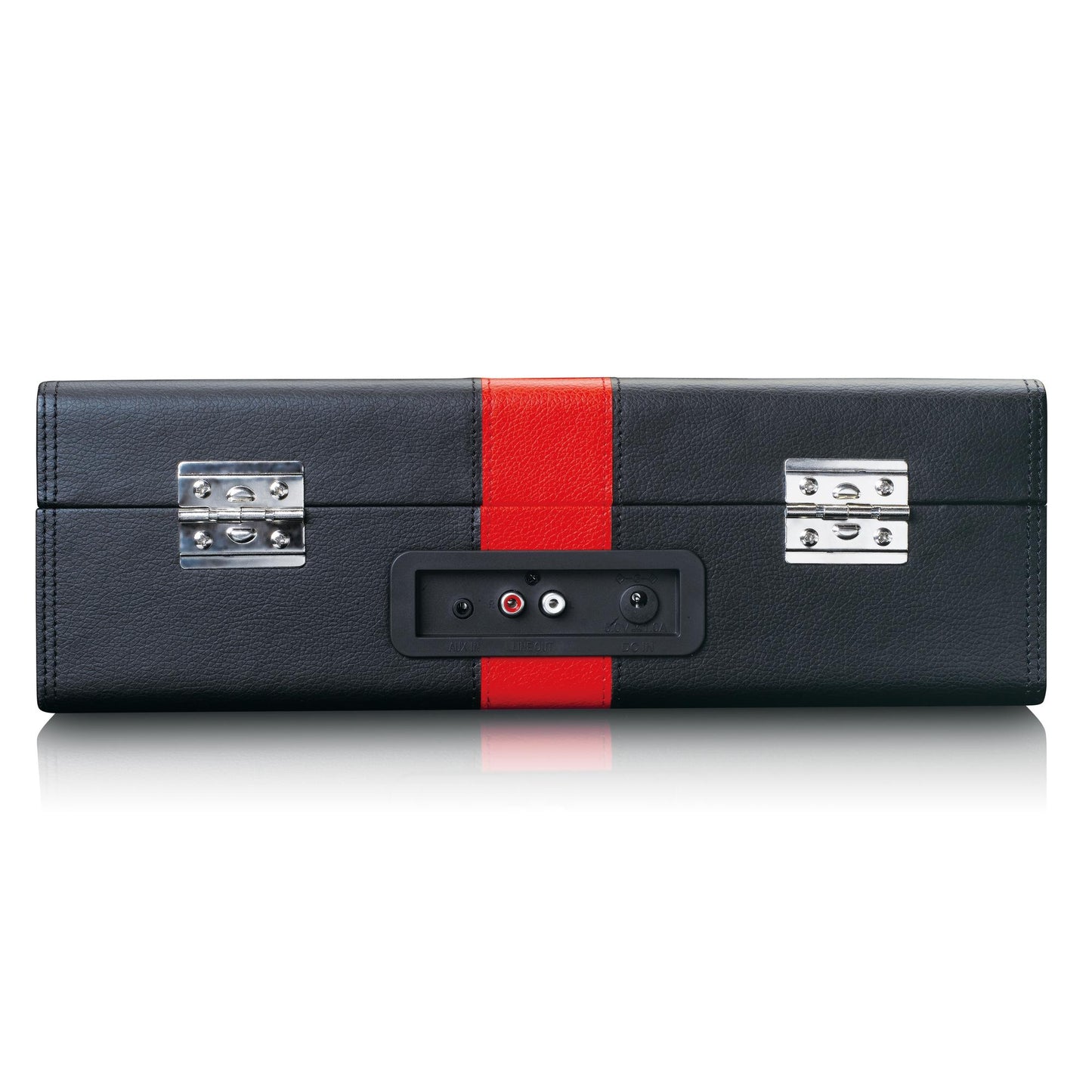 Bluetooth Record Player with Speakers, 3-Speed, Black/Red
