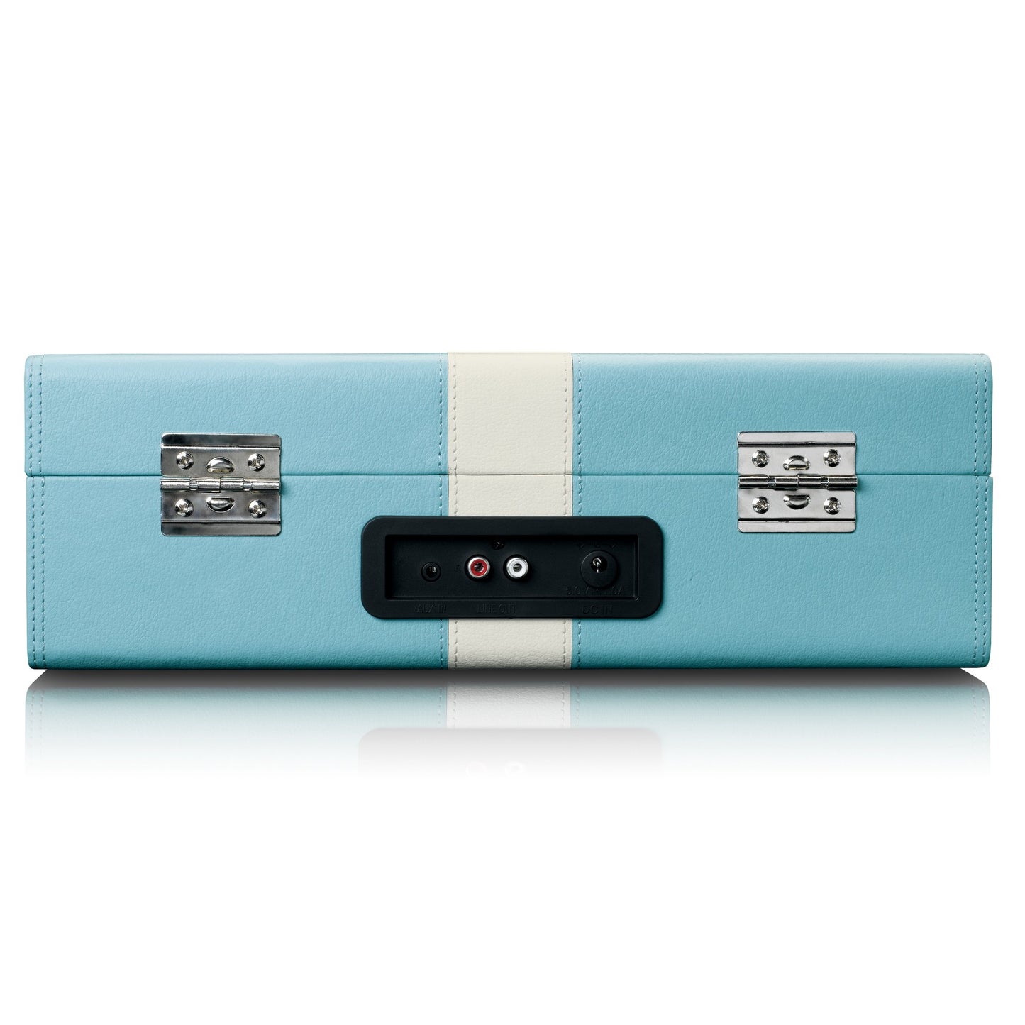 Bluetooth Record Player with Speakers, 3 Speeds, Blue/White