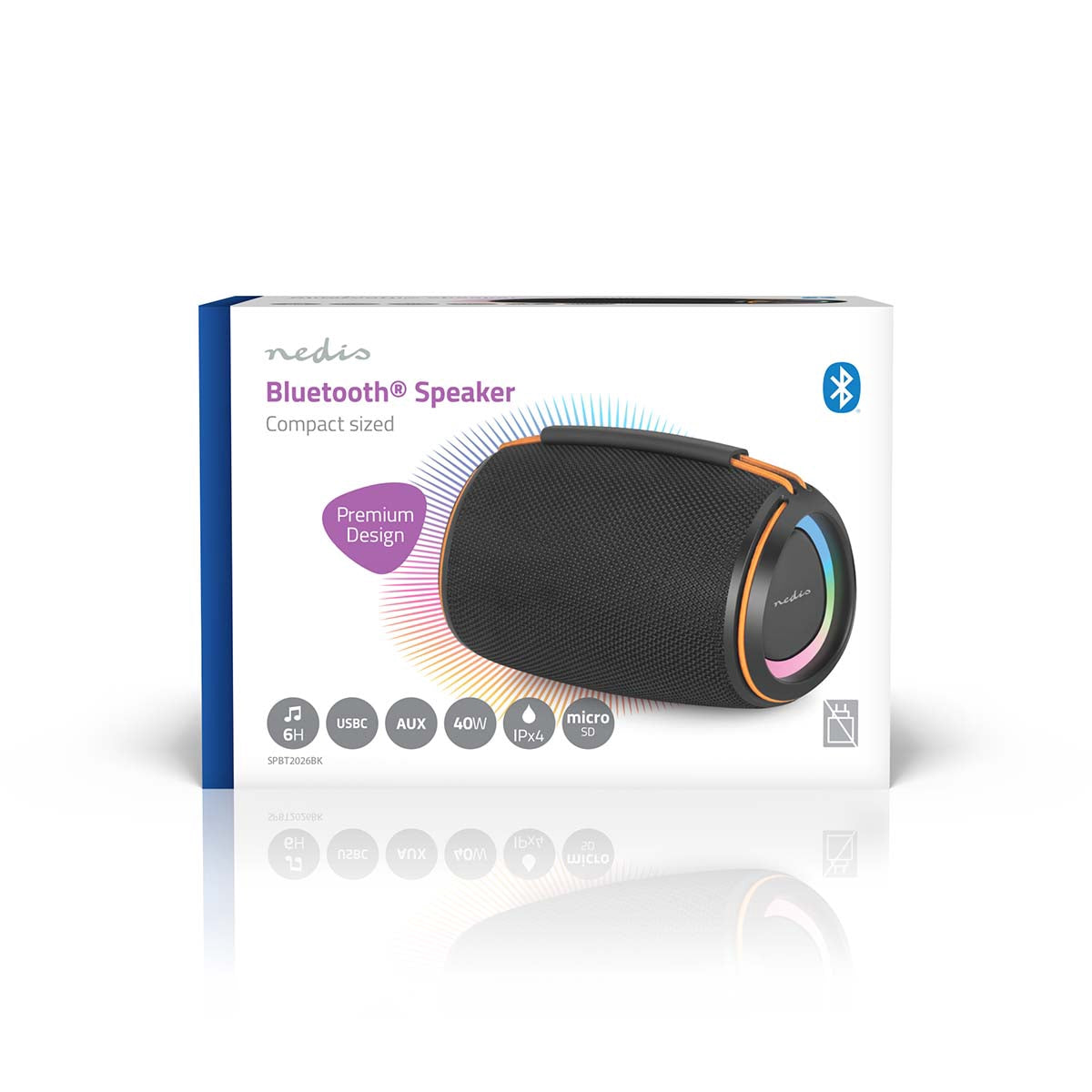 Bluetooth Speaker, 40W, Portable, 6-Hour Battery