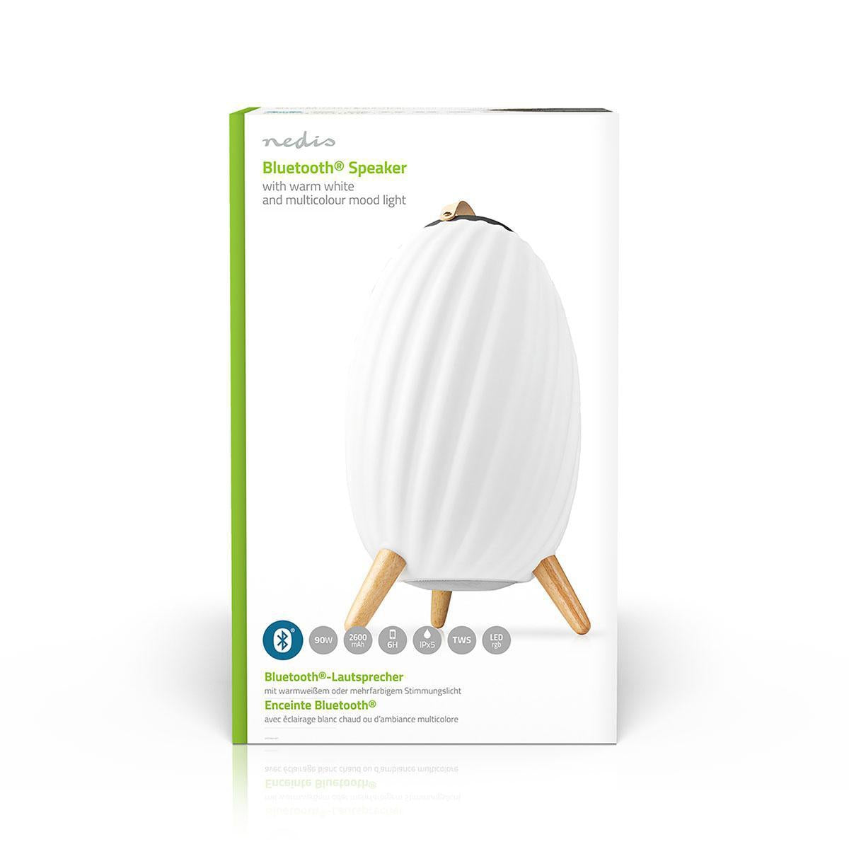 Bluetooth Speaker with Mood Light, 6-Hour Battery, IPX5
