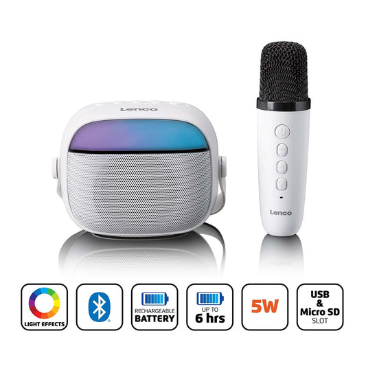 Bluetooth Speaker with Wireless Karaoke Mic, 5W, Rechargeable