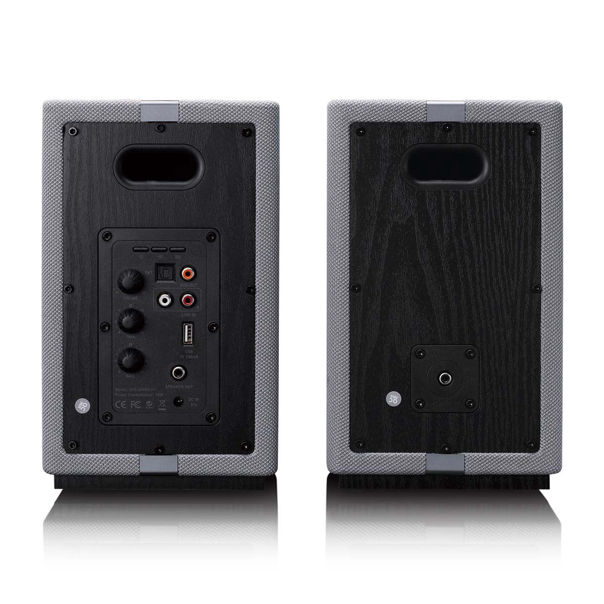 Bluetooth Stereo Bookshelf Speakers, 80W RMS, DSP, RCA/USB