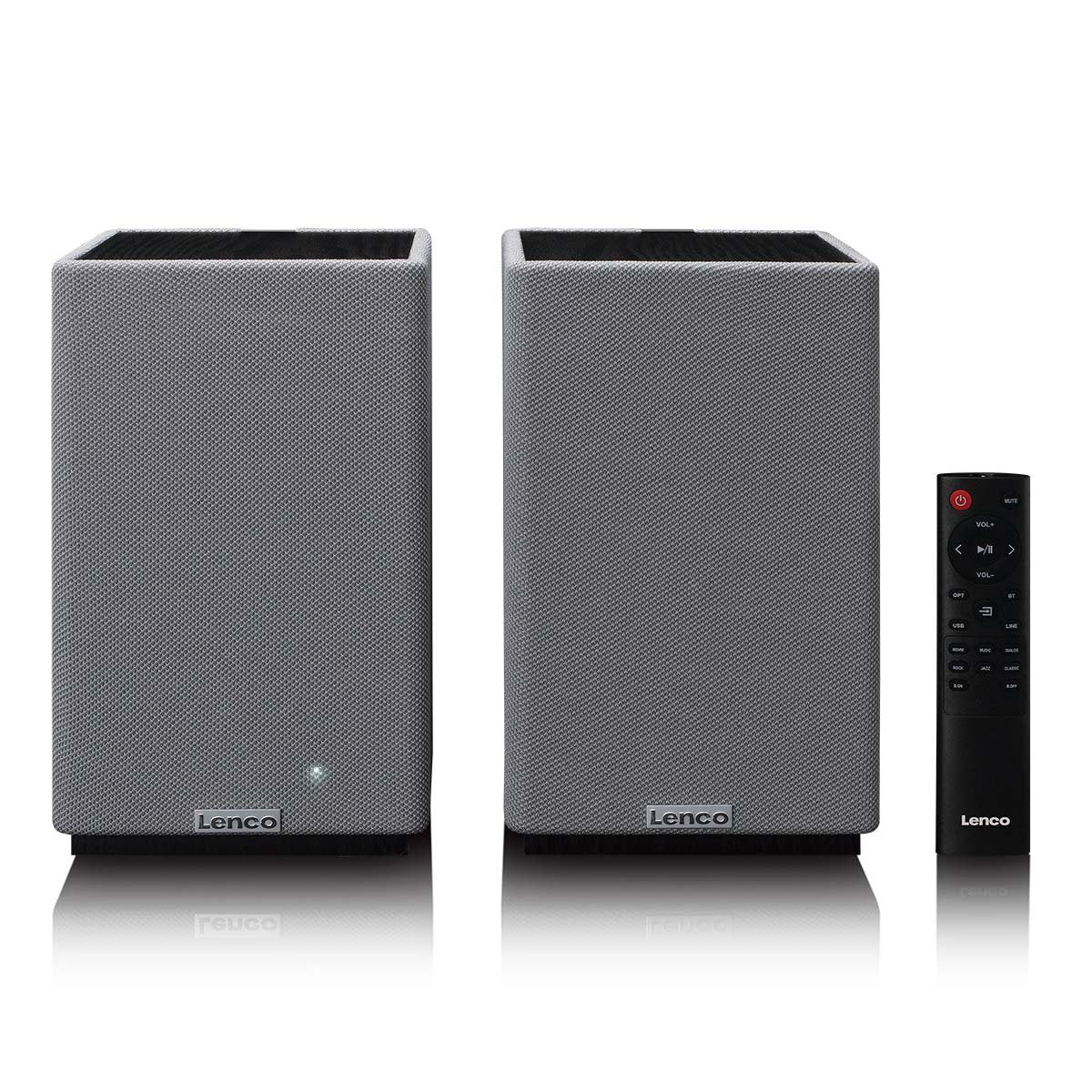 Bluetooth Stereo Bookshelf Speakers, 80W RMS, DSP, RCA/USB