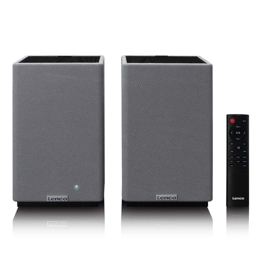 Bluetooth Stereo Bookshelf Speakers, 80W RMS, DSP, RCA/USB