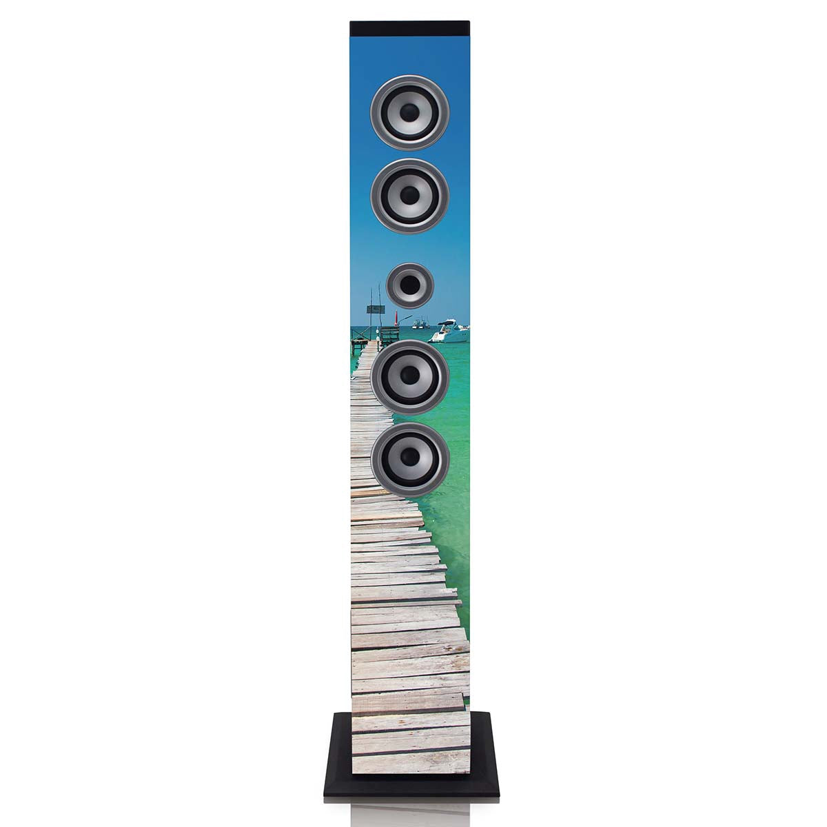 Bluetooth Tower Speaker, FM Radio, USB/SD Playback