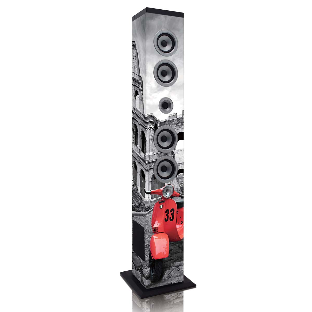 Bluetooth Tower Speaker, FM Radio, USB/SD Playback