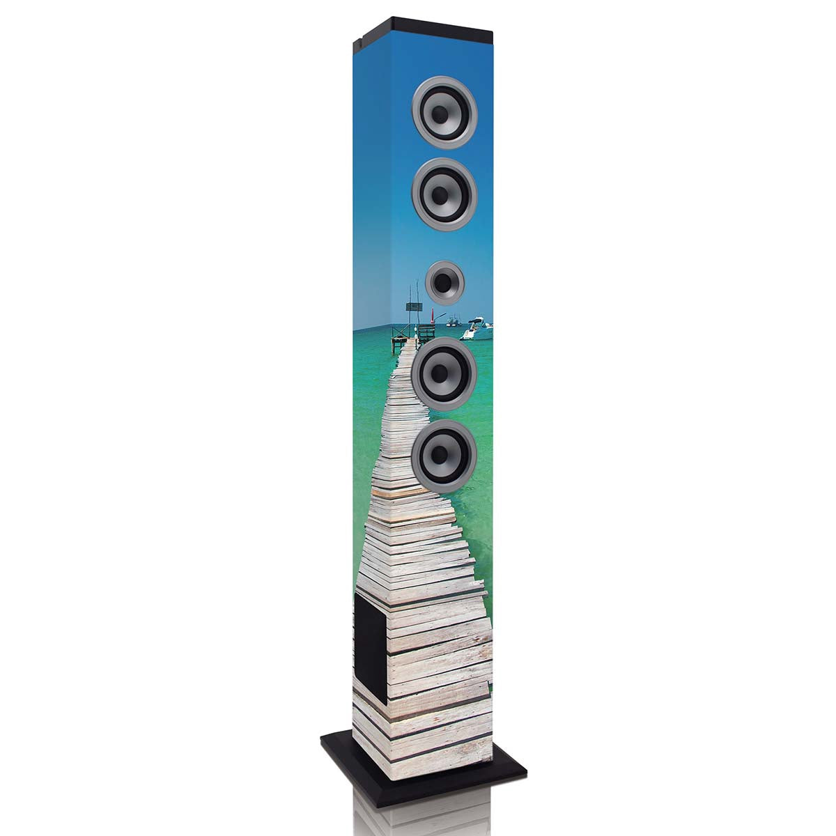 Bluetooth Tower Speaker, FM Radio, USB/SD Playback