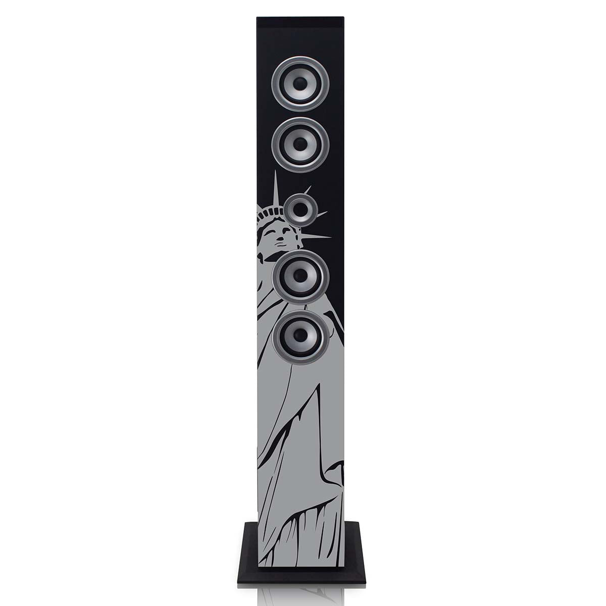Bluetooth Tower Speaker, USB/SD/AUX, FM Radio, LCD Screen