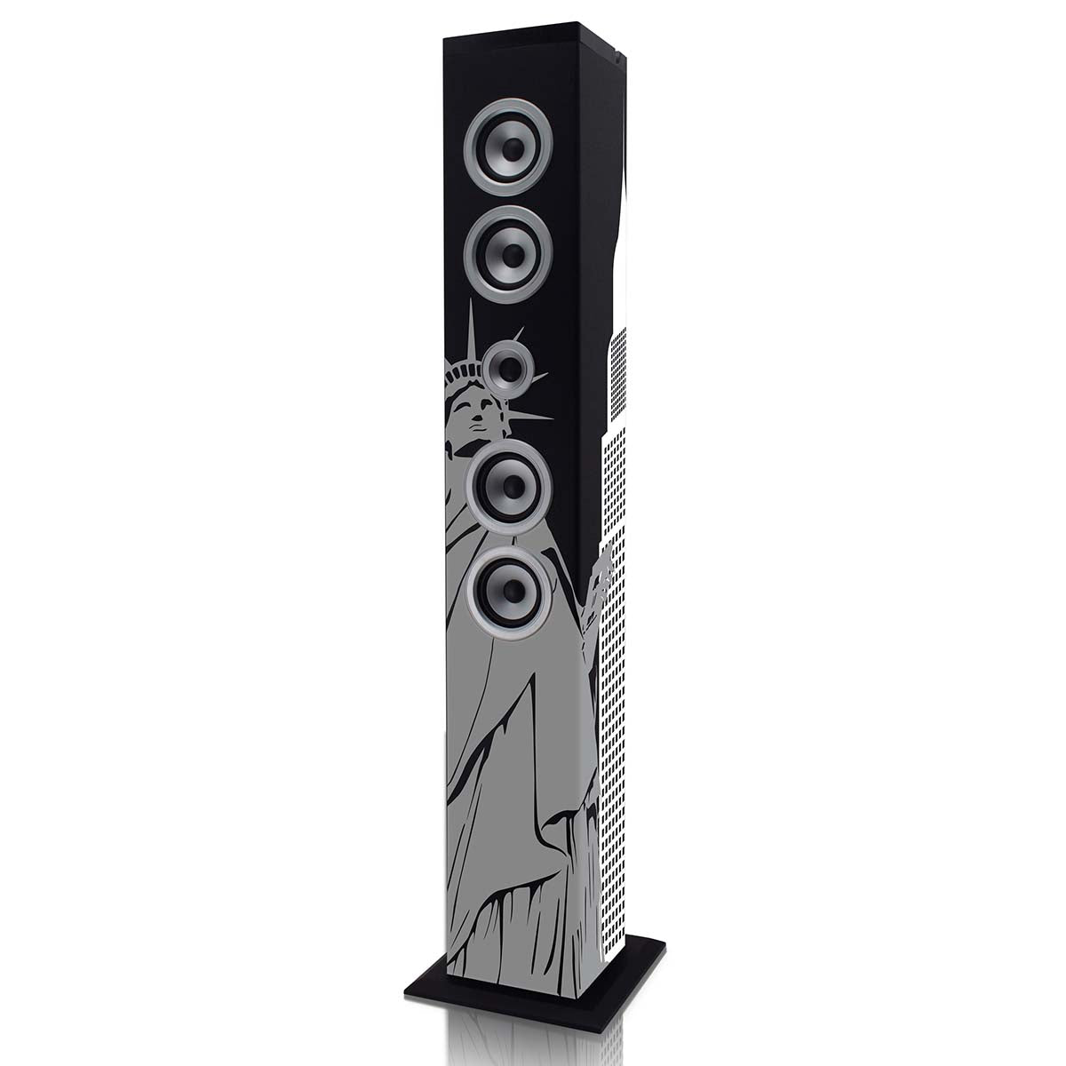 Bluetooth Tower Speaker, USB/SD/AUX, FM Radio, LCD Screen