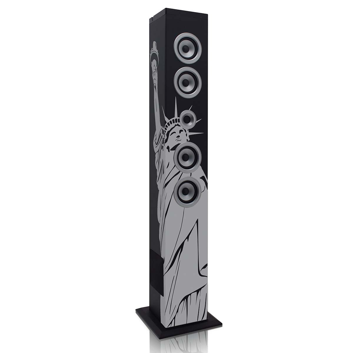 Bluetooth Tower Speaker, USB/SD/AUX, FM Radio, LCD Screen