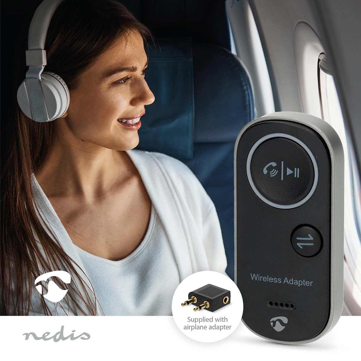 Bluetooth Transmitter Receiver, USB-C to 3.5mm, 8.5h Battery