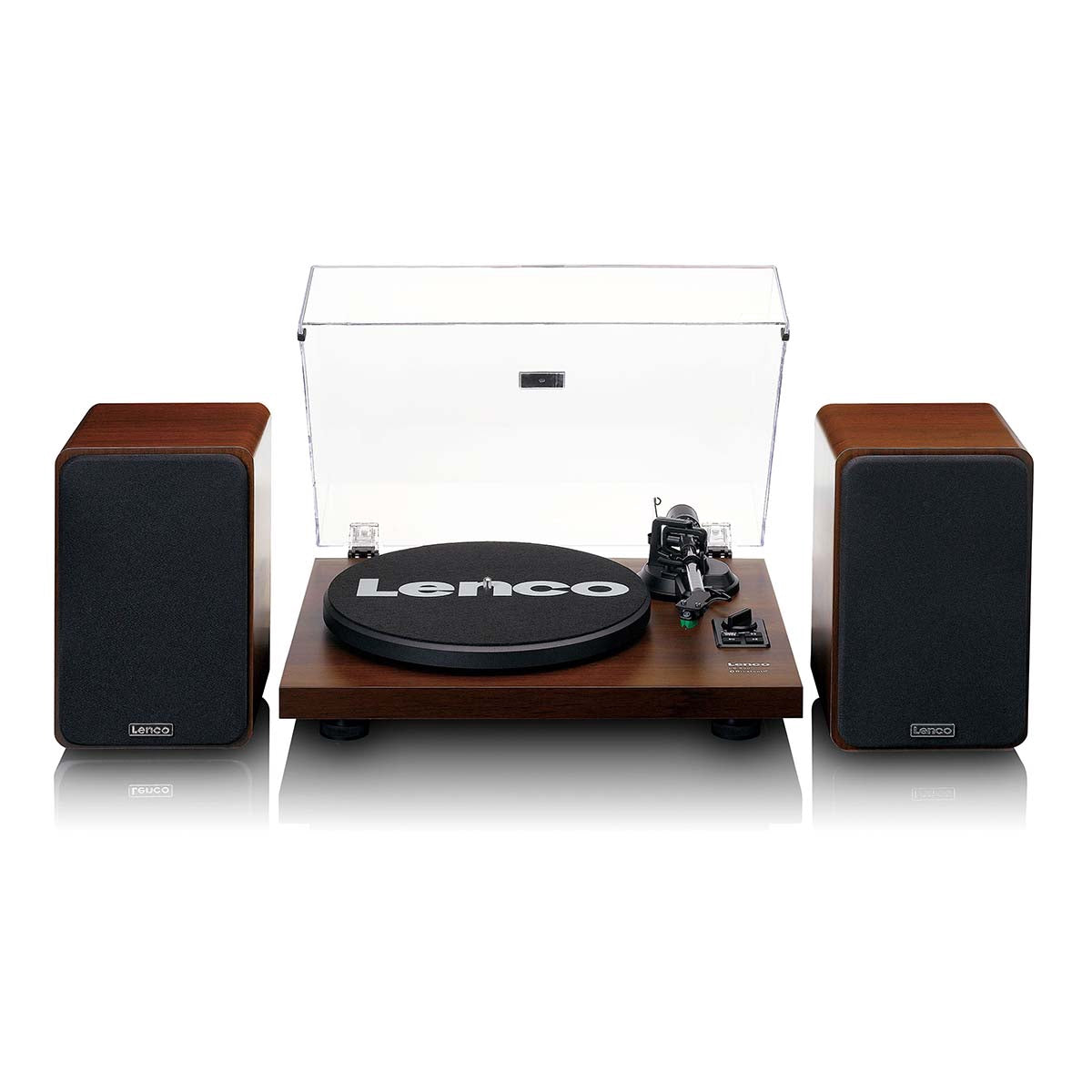 Bluetooth Turntable with Built-In Amp & 2x30W Speakers