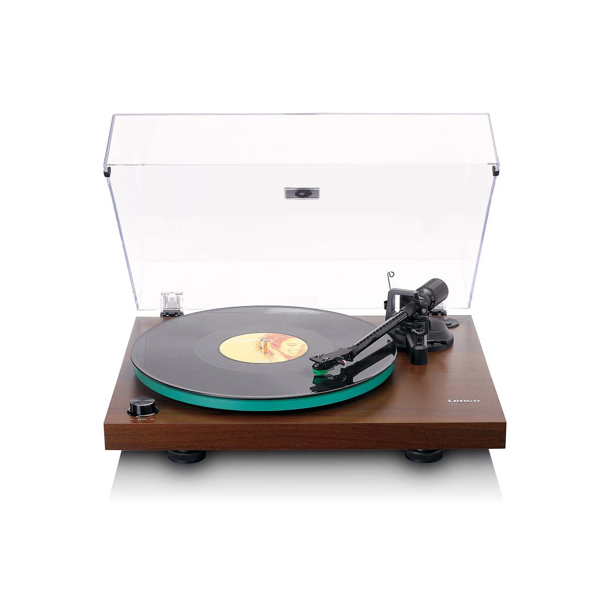 Bluetooth Turntable with Glass Platter and USB Port