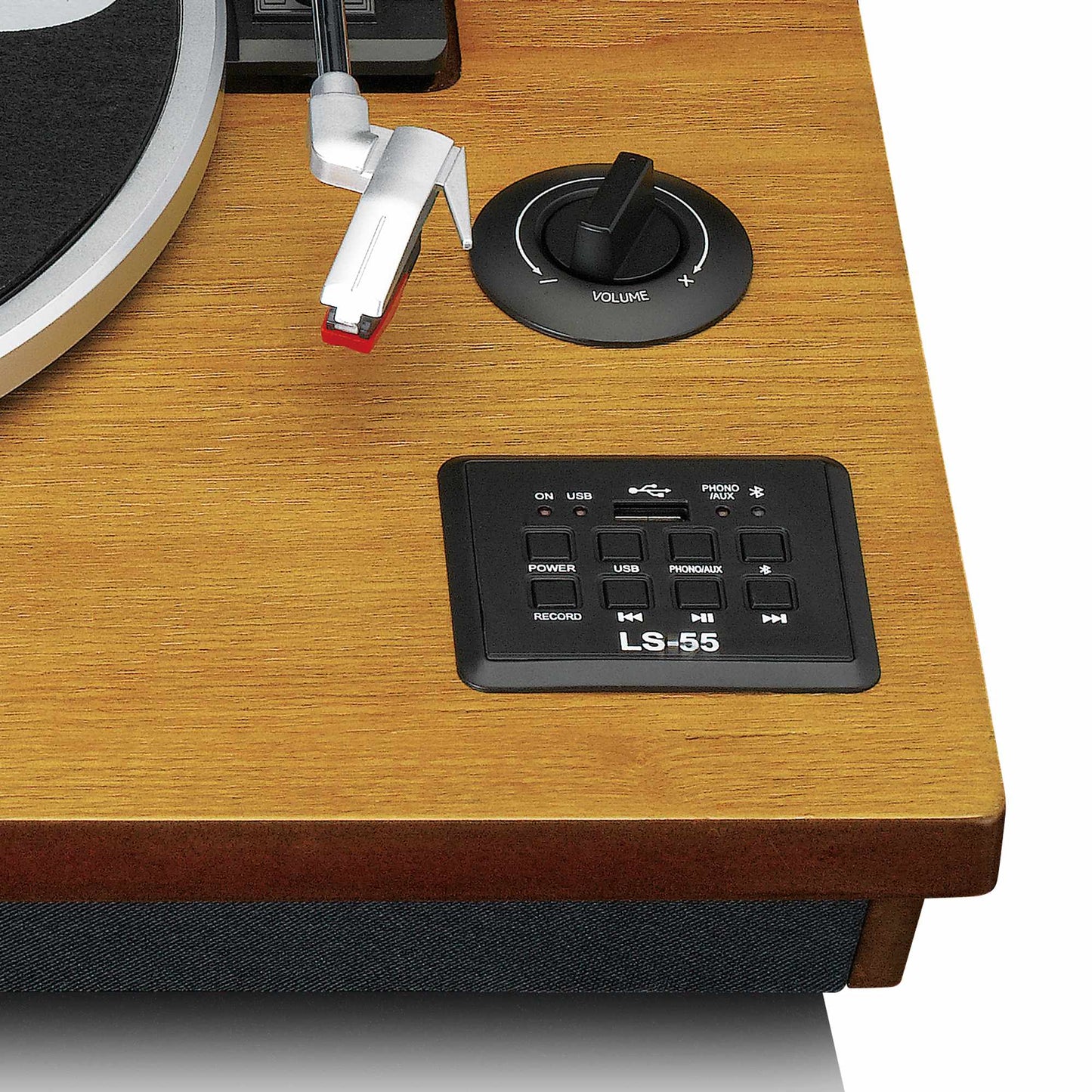 Bluetooth Turntable with USB Encoding, Built-In Speakers