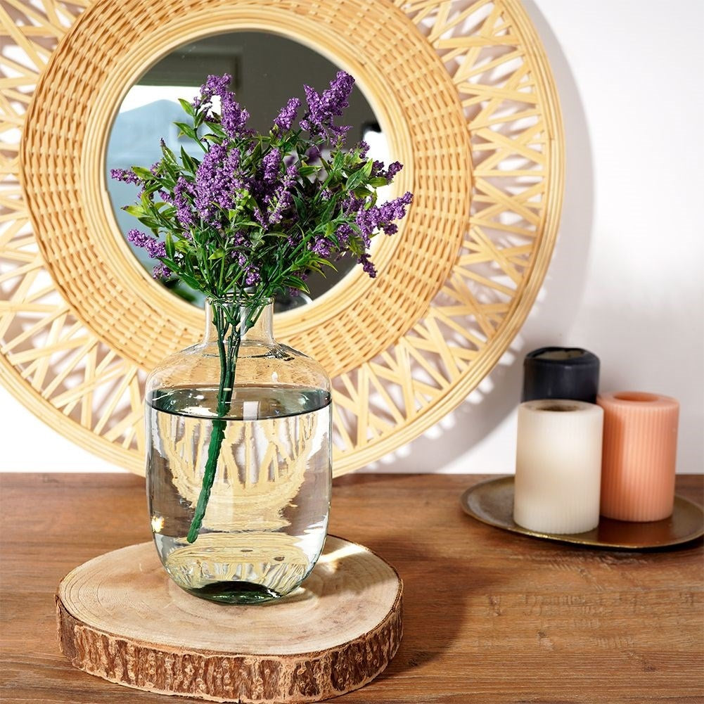 Blue vase in recycled glass - perfect for all flowers
