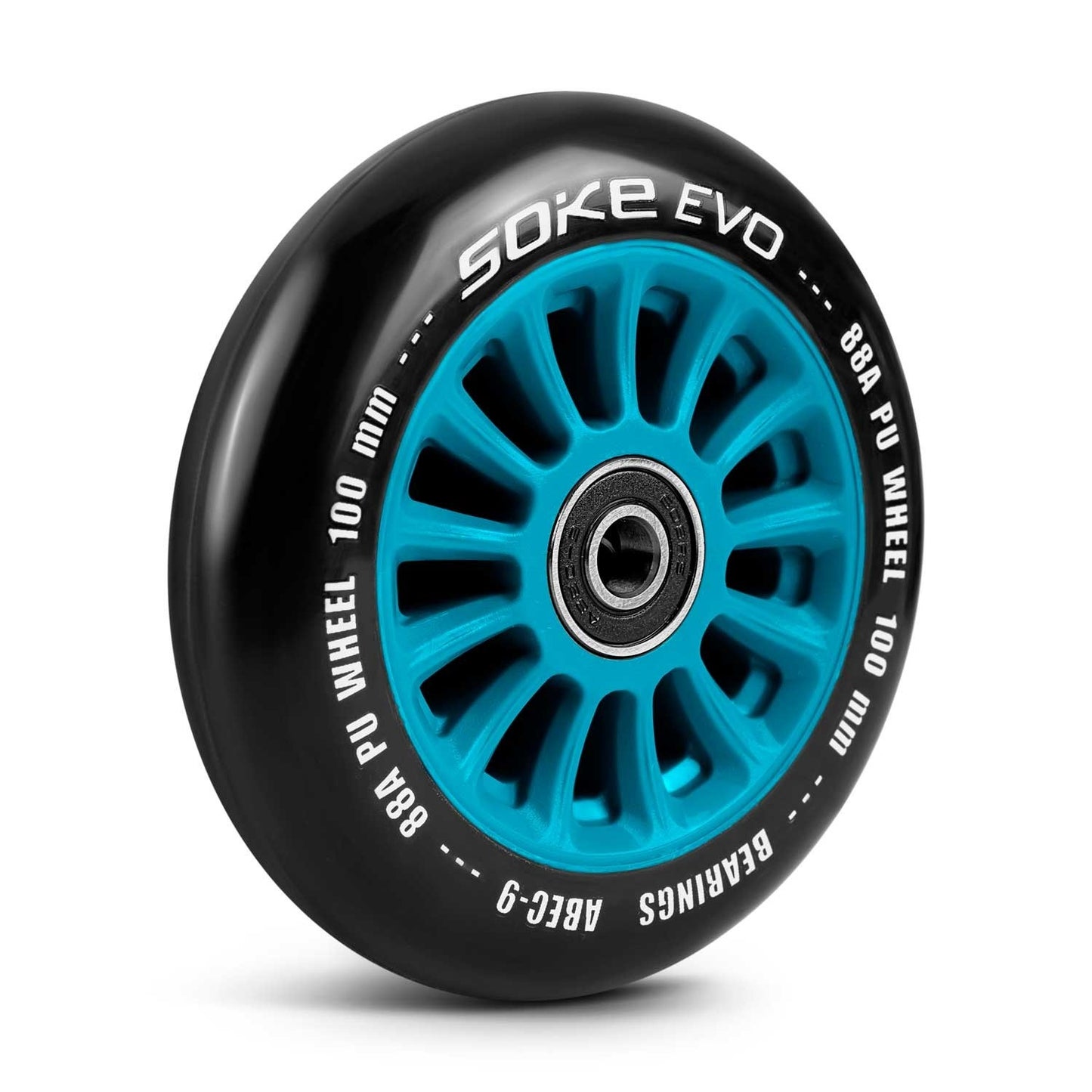 Blue wheels for scooter 100 mm, 2-pack