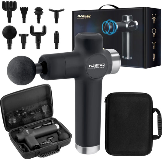 Body Massage Gun with 8 Nozzles NS-501 Neo-Sport Black