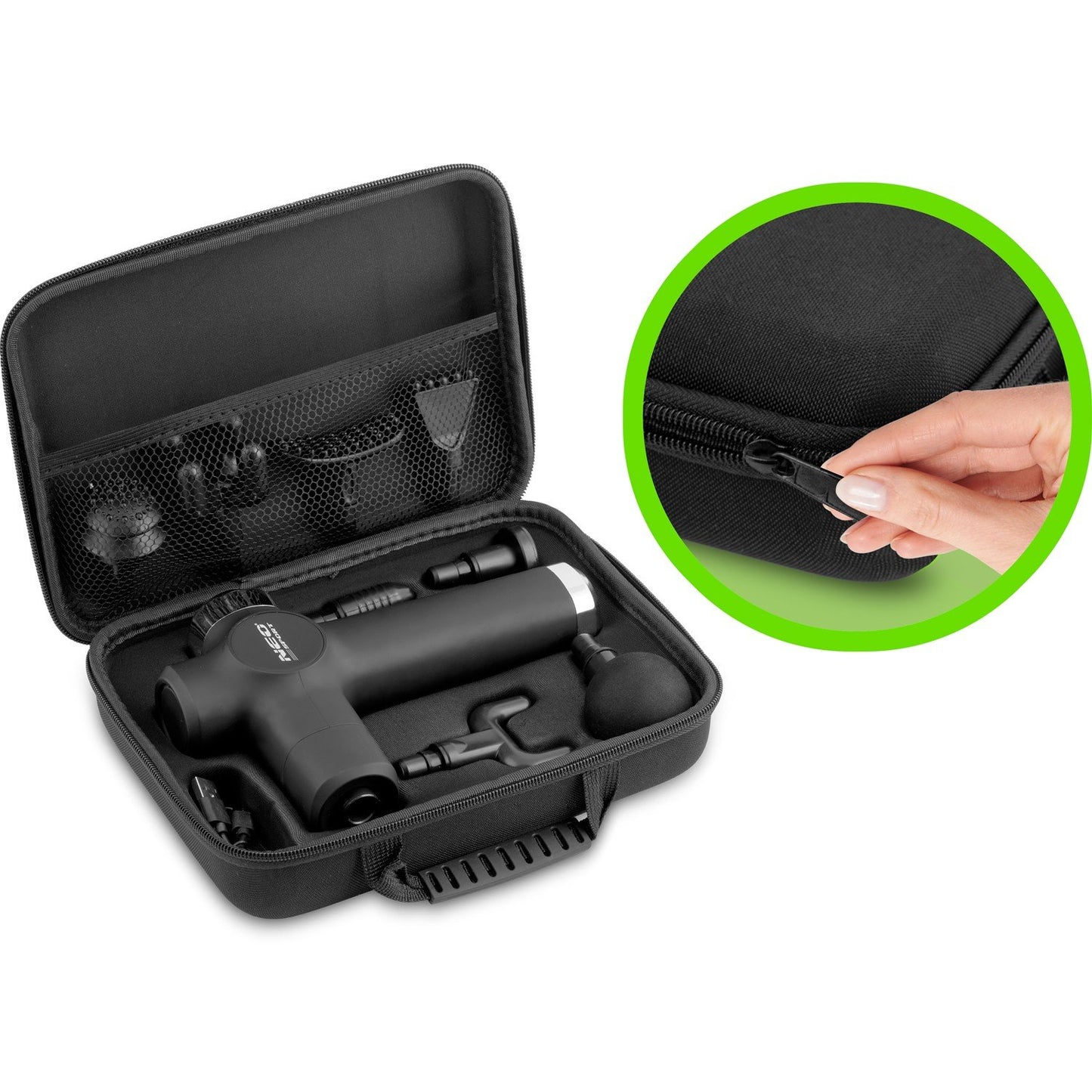 Body Massage Gun with 8 Nozzles NS-501 Neo-Sport Black