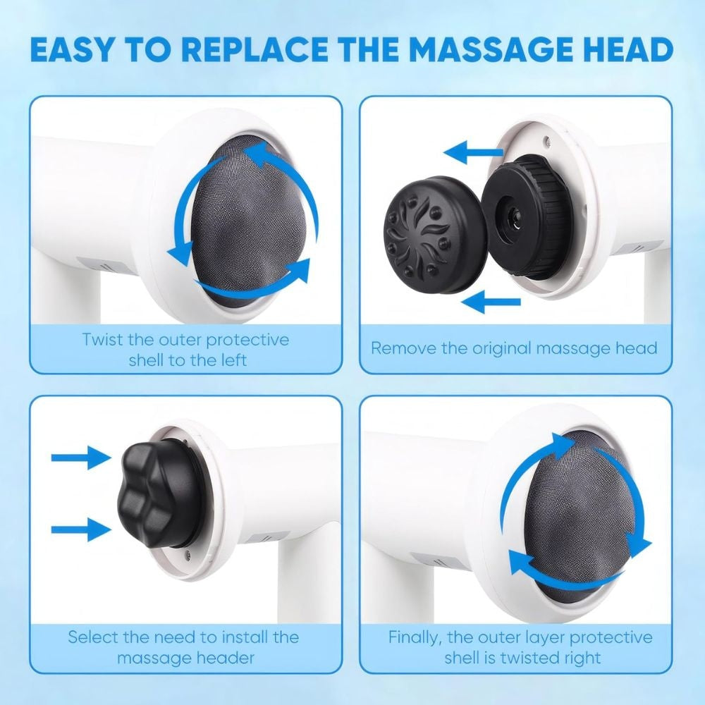 Body massage gun slimming 9in1 white