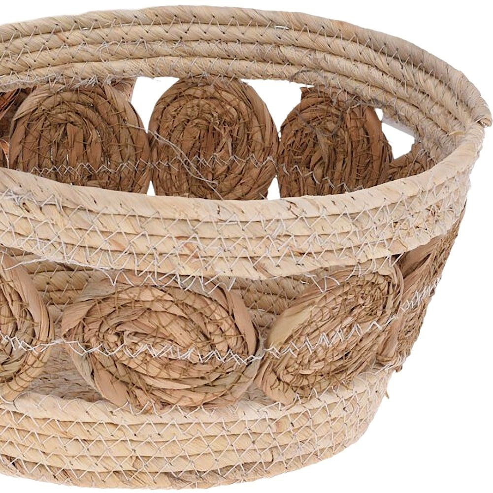 Bohemian Seagrass Pot: Natural storage with braided design