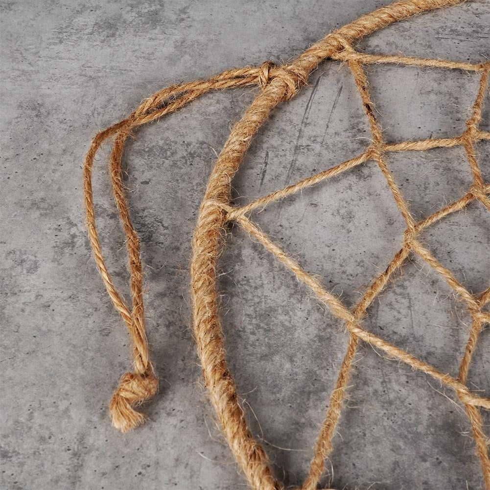 Boho Dream Catcher: Burlap, Feathers & Beads Wall Decoration